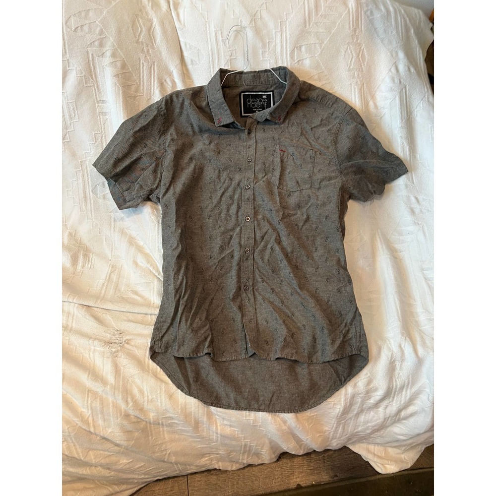 Descendent NYC Short Sleeve Button Down Shirt Mens XL